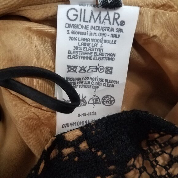 ICE ICEBERG IT 42/ US S Black Cocktail Sheath Dress Spaghetti Straps Lace knit - Picture 9 of 12